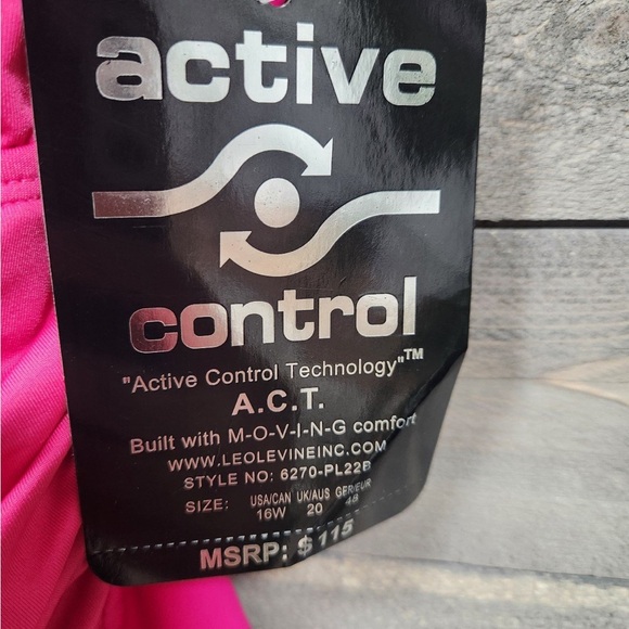 ACT active control technology one piece swimsuit pink 16W NWT - Picture 6 of 9